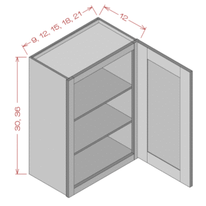 Home 30" height single door wall cabinet
